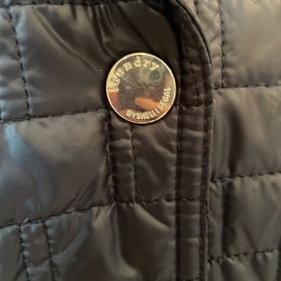 Laundry by Shelli Segal Jacket Blue SZ Medium Button Up Tie Around Waist Quilted - Picture 5 of 15